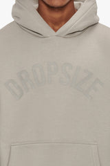 HEAVY OVERSIZE CURVED HOODIE STONE