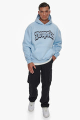 HEAVY OVERSIZE FROTTEE HOODIE BABY BLUE