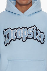 HEAVY OVERSIZE FROTTEE HOODIE BABY BLUE