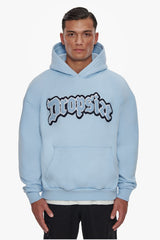 HEAVY OVERSIZE FROTTEE HOODIE BABY BLUE