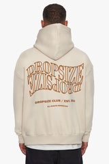 HEAVY OVERSIZE MIRRORED LOGO HOODIE COCONUT MILK