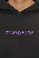 HEAVY OVERSIZE WORLDWIDE LOGO HOODIE WASHED BLACK