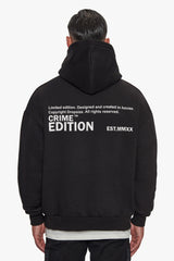 HEAVY OVERSIZE CRIME EDITION HOODIE  BLACK
