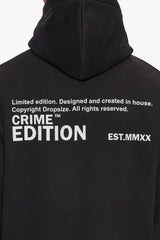 HEAVY OVERSIZE CRIME EDITION HOODIE  BLACK