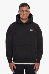 HEAVY OVERSIZE CRIME EDITION HOODIE  BLACK