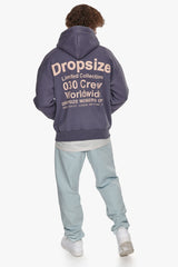 HEAVY OVERSIZE MEMBERS ONLY HOODIE BLUE GRANITE