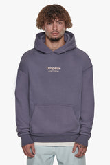HEAVY OVERSIZE MEMBERS ONLY HOODIE BLUE GRANITE