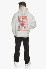 HEAVY OVERSIZE BIG LOGO HOODIE CREAM WHITE