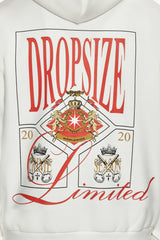 HEAVY OVERSIZE BIG LOGO HOODIE CREAM WHITE