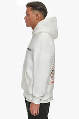 HEAVY OVERSIZE BIG LOGO HOODIE CREAM WHITE