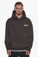 HEAVY OVERSIZE MARBLE WORLDWIDE HOODIE WASHED BLACK
