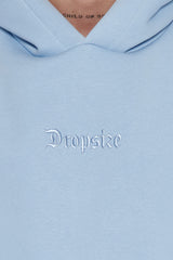 HEAVY OVERSIZE MIDDLE EMBO HOODIE BABY BLUE