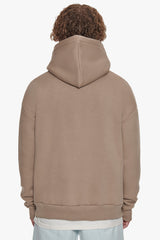 HEAVY OVERSIZE MIDDLE EMBO HOODIE SILVER MINK