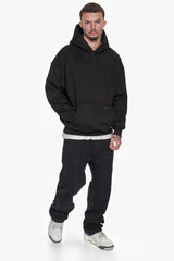 HEAVY OVERSIZE ALLOVER EMBO HOODIE BLACK