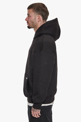 HEAVY OVERSIZE ALLOVER EMBO HOODIE BLACK
