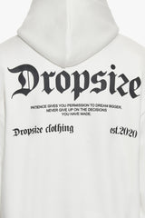 HEAVY OVERSIZE PATIENCE HOODIE WASHED WHITE