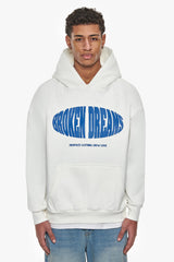 HEAVY OVERSIZE OVAL BROKEN DREAMS HOODIE CREAM WHITE