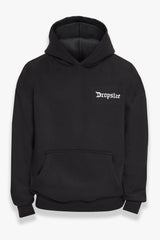 HEAVY OVERSIZE FEAR DEATH HOODIE BLACK