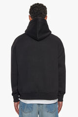 HEAVY OVERSIZE EMBOSSED HOODIE BLACK