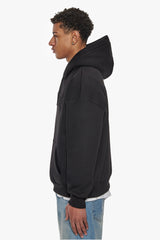 HEAVY OVERSIZE EMBOSSED HOODIE BLACK