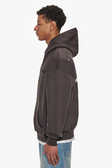 HEAVY OVERSIZE CHERRY FLOWERS HOODIE WASHED BLACK
