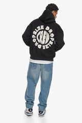 HEAVY OVERSIZE CLOUD CREW HOODIE BLACK