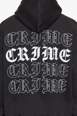 HEAVY OVERSIZE QUADCRIME HOODIE BLACK