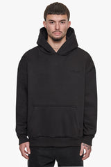 HEAVY OVERSIZE QUADCRIME HOODIE BLACK