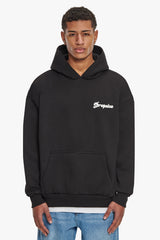 HEAVY OVERSIZE PRAY LOVE HUSTLE HOODIE BLACK