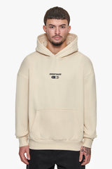 HEAVY OVERSIZE HUSTLE IN SILENCE HOODIE COCONUT MILK / GREY