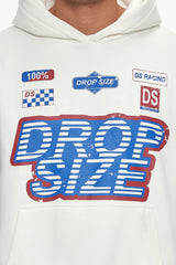 HEAVY OVERSIZE RACING HOODIE CREAM