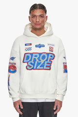 HEAVY OVERSIZE RACING HOODIE CREAM