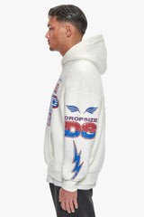 HEAVY OVERSIZE RACING HOODIE CREAM