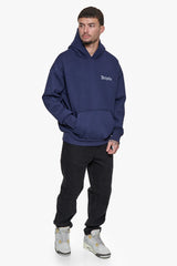 HEAVY OVERSIZE EMBO HOODIE BLACK IRIS