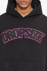HEAVY OVERSIZE FLAT V2 EMBO HOODIE BLACK