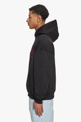 HEAVY OVERSIZE FLAT V2 EMBO HOODIE BLACK