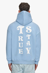 HEAVY OVERSIZE STAY TRUE HOODIE BABY BLUE
