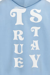 HEAVY OVERSIZE STAY TRUE HOODIE BABY BLUE