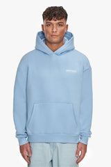 HEAVY OVERSIZE STAY TRUE HOODIE BABY BLUE