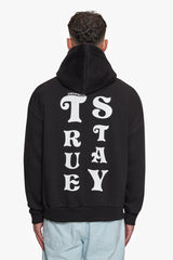 HEAVY OVERSIZE STAY TRUE HOODIE BLACK