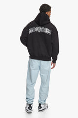 HEAVY OVERSIZE BACKLOGO HOODIE BLACK