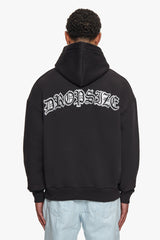 HEAVY OVERSIZE BACKLOGO HOODIE BLACK