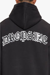 HEAVY OVERSIZE BACKLOGO HOODIE BLACK
