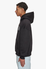 HEAVY OVERSIZE BACKLOGO HOODIE BLACK