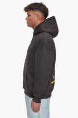 HEAVY OVERSIZE OUT NOW HOODIE WASHED BLACK