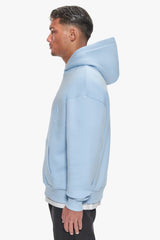 HEAVY OVERSIZE LOGO PUFFER PRINT HOODIE BABY BLUE