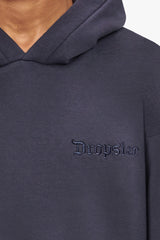 HEAVY OVERSIZE EMBO HOODIE WASHED NAVY