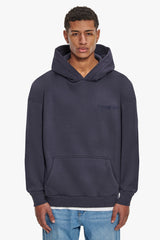 HEAVY OVERSIZE EMBO HOODIE WASHED NAVY