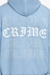 HEAVY OVERSIZE QUADCRIME HOODIE BABY BLUE