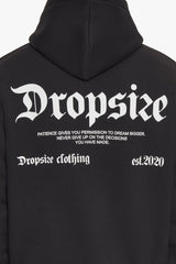 HEAVY OVERSIZE PATIENCE HOODIE BLACK